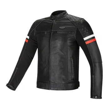Мотоциклетът яке, вътрешно подвижен кожено яке, за мъже мотоциклетът яке от телешка кожа, вграден CE-протектор, байкерская дрехи, дишаща