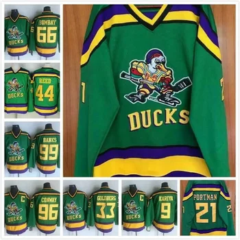 Мъжка риза Mighty Ducks Movie С прошитыми стаи Хокейна майк зелен цвят