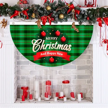 Коледен Открит Веерообразный Флаг Банер Коледна декорация за Дома 2023 Коледа Drop Украшение Коледа Навидад Подарък за Нова Година 2024