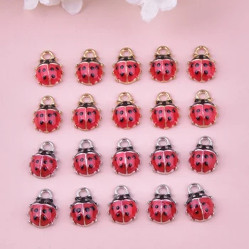 10шт Y2k Модни Сладки ladybugs, златни, сребърни и метални висулки за жени, подаръци, обеци, гривна, колие, чанта, бижута със собствените си ръце