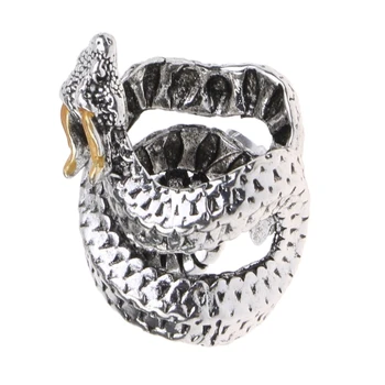 Ретро Змия Snake отворен пръстен Популярни Стръмни Аксесоари, украса в стил хип-хоп, подаръци, костюми за момчета и момичета, любителите на влечуги