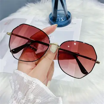 Модни Слънчеви Очила Trend UV 400 с метален наклон, Овална форма Слънчеви очила без рамки