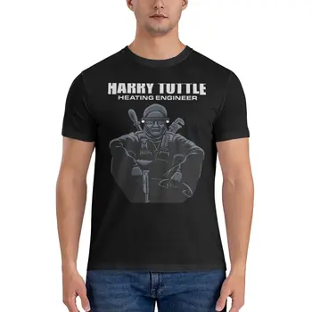 Мъжки t-shirt Хари Tuttle Heating Инженер, Реколта Тениски от 100% Памук С Къс ръкав Call Of Dutys, Военна игра, Тениски С Кръгло деколте, Потник, Подарък
