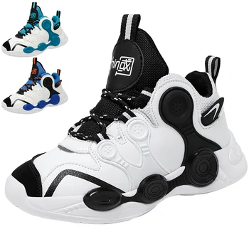 Модерен Младежки Детски Спортни обувки на открито За момчета И момичета, Обувки за Училищните спортни тренировки, Баскетболни обувки за студенти 31-39#