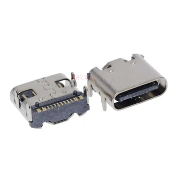 10ШТ SMT USB 3.1 Type-C 16-пинов конектор, изход за зареждане на мобилен телефон, конектор за зареждане, теглещи превозни крака