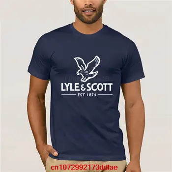 Тениска за голфъри Lyle & Sctt Retno S-4xl от 100% ПАМУК, Лятна Мода Мъжка тениска С кръгло деколте и принтом
