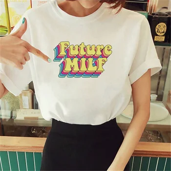 тениска future milf, дамски тениски с комиксами аниме Y2K, дрехи за момичета в стил манга