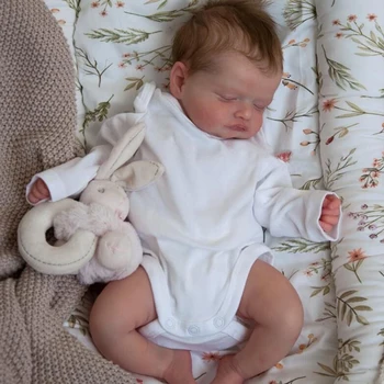 18-инчов Вече Боядисана Кукла Reborn Baby Doll Розали Спящата Новородено Кукла 3D На Кожата са Видими Вени
