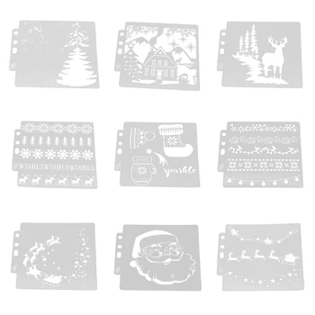 Многофункционална шаблони за рисуване на коледна тема, шаблони с отрывными чаршафите