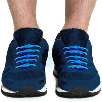 Силиконов ремък без завязок Кръгли ластични шнурове за обувки и Специални обувки за мъже и жени Гумени сапатильи за връзване, 12 бр./лот