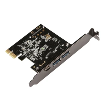 PCIE 2A1C за Type C USB 3.1 Карта за разширяване на Контролер, Адаптер, PCIE Карта Тенис на