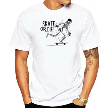 Нова тениска унисекс с къс ръкав Camiseta de Skate o Die, camiseta de Skater, tabla de patinaje, инди-памучен тениска skater