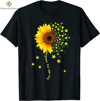 Подарък тениска за любителите на листа от слънчоглед, канабис и марихуана