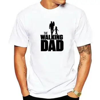 Нова тениска Omnitee The Walking Dad, мъжки ризи, блузи, ежедневни тениски с изображението на Деня на бащата, мъжка тениска за папата с къс ръкав, тениска