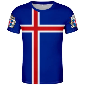 Тениски с Емблемата на Хартата на Исландия, Мъжки Дрехи с 3D Принтом, Тениска с Емблемата на Исландски Нация, Унисекс, Ежедневни Блузи y2k, Тениска