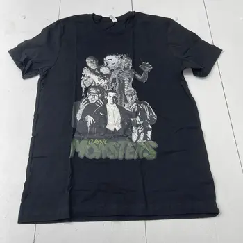 Bella Canvas Черен Оригинална тениска Monsters с къс ръкав за възрастни с по-Голям Размер