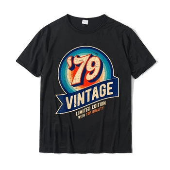 Летни тениски 1979 Vintage 41st Birthday в Ретро стил с графичен дизайн, тениска в Ретро стил Camisa, Ежедневни Мъжки тениски с графичен дизайн