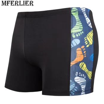 летни мъжки шорти за плуване с флорални принтом плюс размер 5XL, свободни геометрични шорти, тънки дишащи плажни шорти за плуване