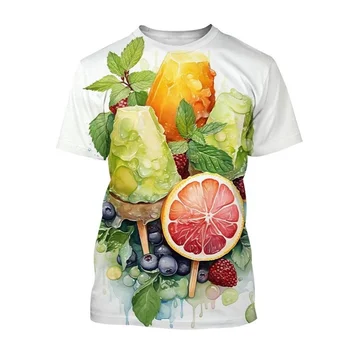 Мъжка Тениска с 3D-принтом Lemon Citron Fruit дамски ежедневни ризи, outdoor облекло, тениски с къс ръкав, популярна детски дрехи