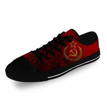 CCCP Русия Русия и СССР, Съветският Съюз, ежедневни парусиновая обувки с 3D принтом, Мъжки И женски леки, дишащи маратонки