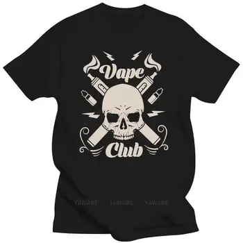 Черна тениска за мъже, лятна брандираната тениска мъжка тениска за вейп-клуб, Памук-Бордо, тийнейджърката памучен тениска, модерен топ