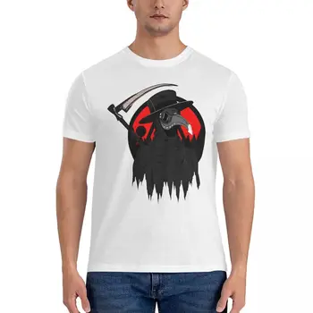 Мъжки тениски Plague Doctor Symbol Of Death, тениска ВКП за хипстеров, тениски с кръгло деколте и къс ръкав, памучен оригиналната облекло