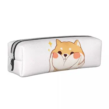 Пеналы за кучета Kawaii Shiba Inu, забавна чанта за писалки, студентски големи офис подарък пеналы за моливи