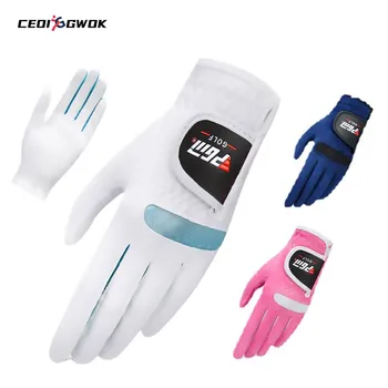Ръкавици от микрофибър CEOI GWOK Ръкавици за голф, премиум клас за жени, меки дишащи и мини ръкавици за голф, двойка