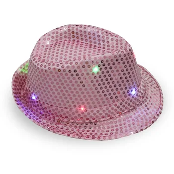 Led подсветката джаз шапки, светещи шапки-филц шапки за концерти, джаз денс партита