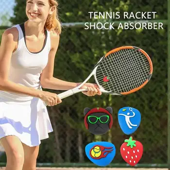 Стаи амортисьори Защитни Силиконови Амортисьори на тенис ракети Мультяшные Аксесоари за тенис ProtectionTennis Racket