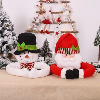 Мультяшные коледна украса за коледната елха, Украса за дома, Творчески Дядо Коледа, Снежен човек, държи Коледна елха