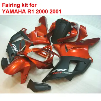 Резервни части за тялото Yamaha fairings YZF R1 00 01 вино-червено, черно комплект мотоциклетни обтекателей YZFR1 2000 2001 BA09
