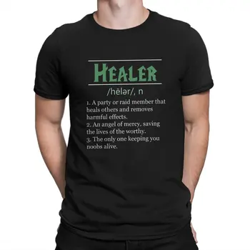Тениска от полиестер за ролеви игри WOW Definition of Healer Essential, Отличителна Мъжка тениска, Забавни върхове