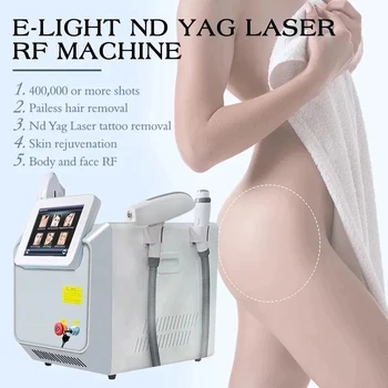 OPT IPL ND YAG лазерна безболезнена машина за епилация Мултифункционален 3 В 1 подмладяване татуировка за премахване на бръчки за интериора