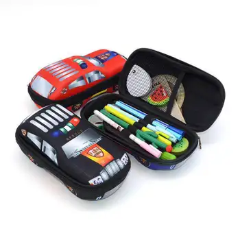 1 бр творчески нов студентски 3D стереоскопични автомобил, спортна кола, канцелярская кутия, чанта за писалки EVA, кутия за писалки