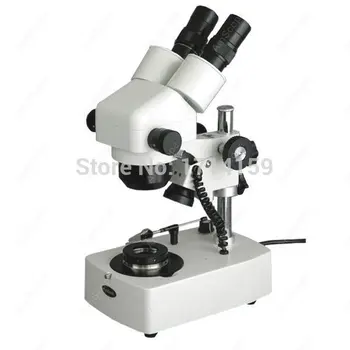 AmScope Доставя 10X-60X бижутериен микроскоп с стереозумом Darkfield Gem SH-2BY-DK