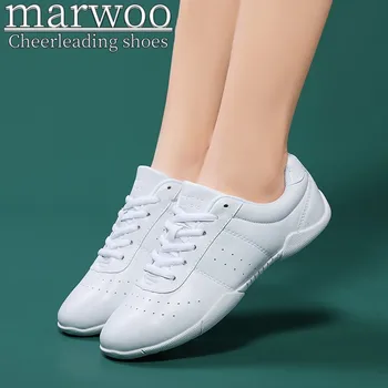 Обувки за черлидинга Marwoo, Детски танцови обувки, обувки за аеробика, обувки за фитнес, женска, бяла, спортни обувки за джаз 710