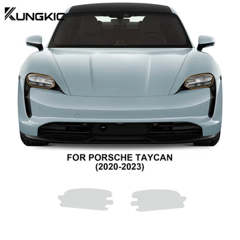 Автомобилна Защита от Сблъсък за Porsche Taycan 2020-2023 Ppf Прозрачна Защитна Оригинален Стикер-Стикер На Фаро Огледало за Обратно виждане Филм