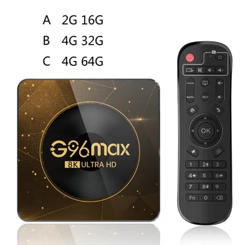 M2EC G96max Box Android13.0 Поддръжка 8K 2,4 G/5G Wifi6 Телеприставка RK3528 Чипсет мултимедиен плейър с Адаптер на захранване