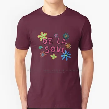 Тениска с изображение, De La Soul Памук 6XL Соул, Хип-хоп, Ретро Цветя Кошмарен киселина Винил Реколта Класика на 80-те години на Dj Scratch Breaking