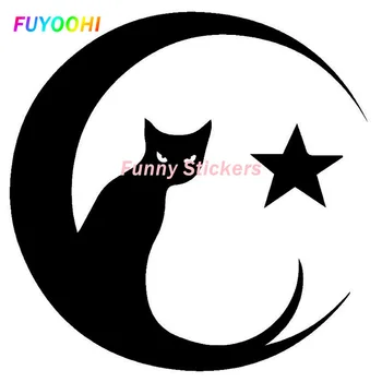 Модни етикети FUYOOHI Котешки очи Луната Звезда Vinyl стикер Изберете своя автомобил с помощта на творческата автомобилната етикети