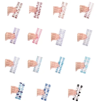 Професионално Изглеждащи нокти С леки Полуотвердевшими гелевыми стикери за жени
